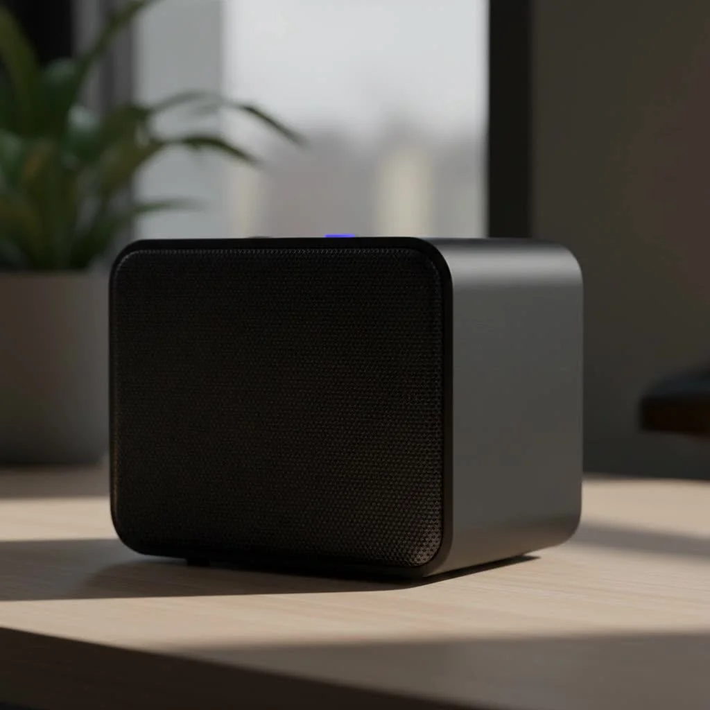 Sonos Bluetooth speaker on a wooden surface