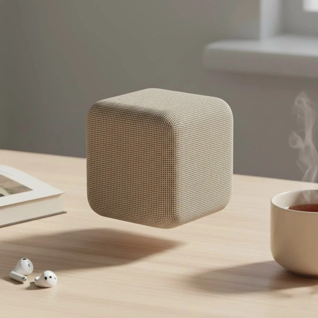 Ultimate Ears Bluetooth speakers lined up on a wooden surface